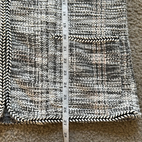 NWT Max Studio Tweed Nautical knit Blazer Sweater cardigan neutral Medium - Picture 10 of 12